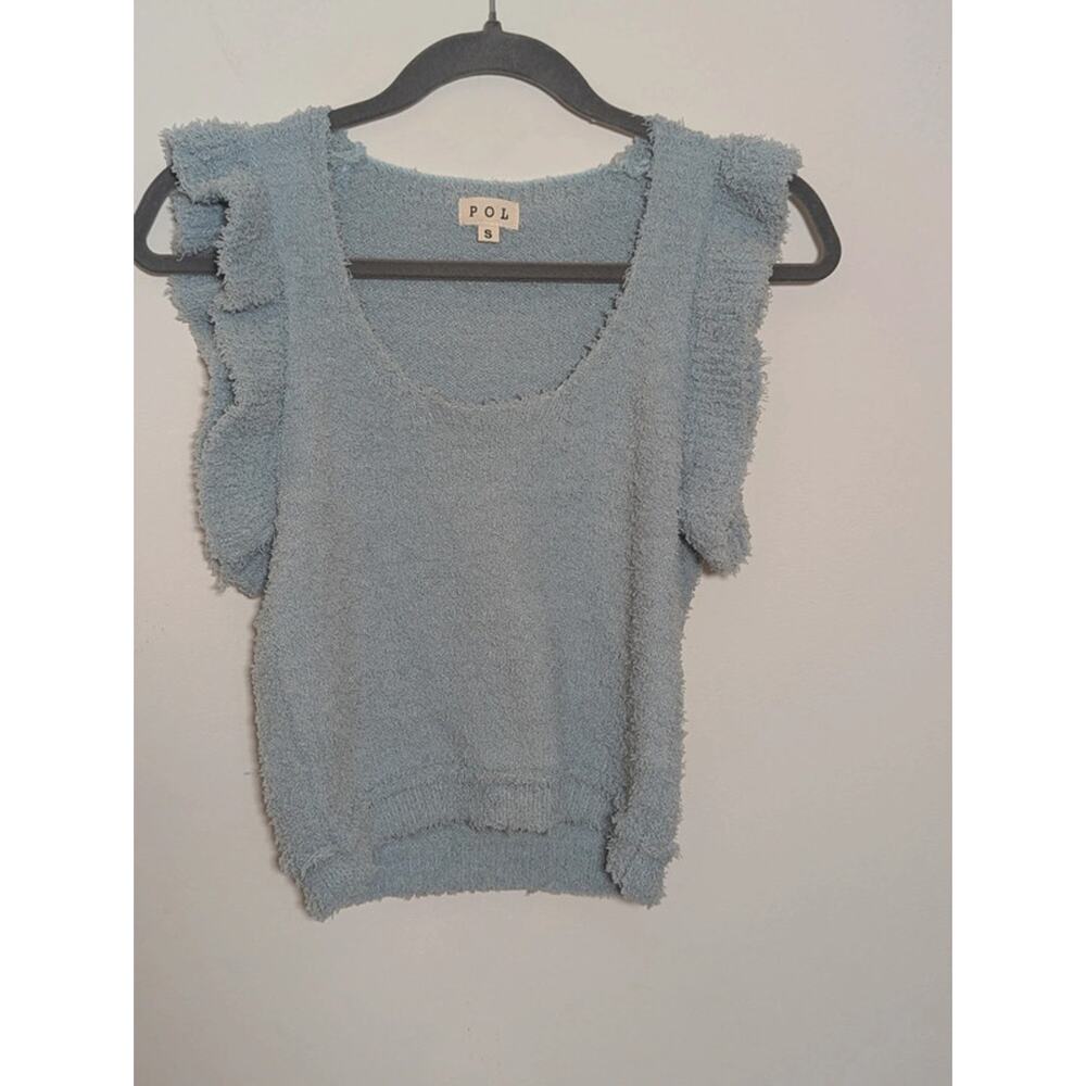 POL Boutique Fuzzy Knit Sleeveless Pullover Top Small